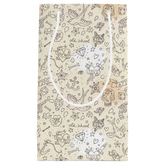 Tätowierungskonzeptmuster Kleine Geschenktüte (Vorderseite)