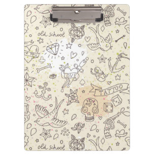 Tätowierungskonzeptmuster Klemmbrett