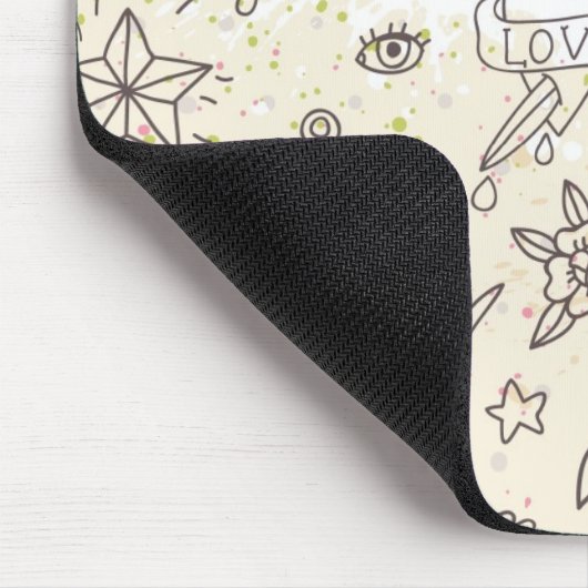 Tätowierungskonzeptmuster Mousepad (Ecke)