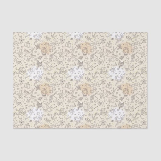 Tätowierungskonzeptmuster Seidenpapier (Vorderseite)