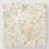 Tätowierungskonzeptmuster Steinuntersetzer (Vorderseite)