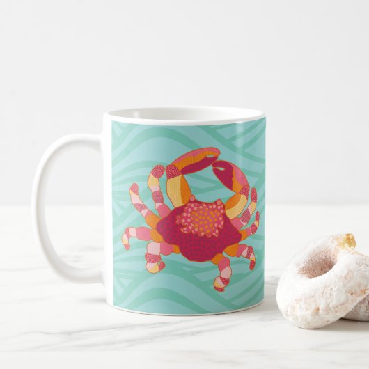 Tätowierungskrabbe  kaffeetasse (Mit Donut)