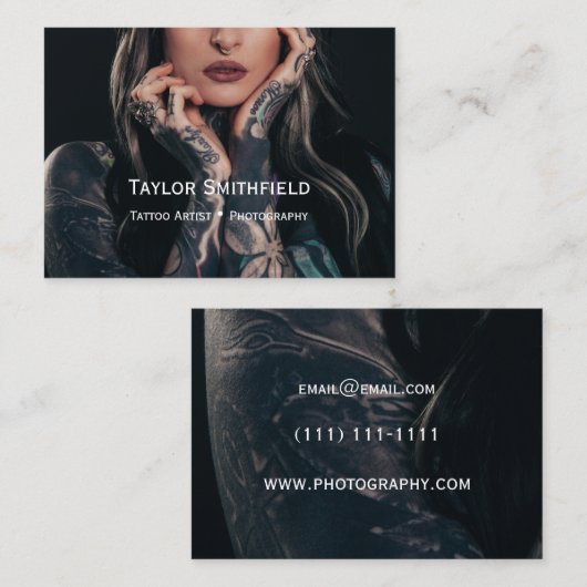 Tätowierungskünstler-Visitenkarte Visitenkarte (Vorne/Hinten)