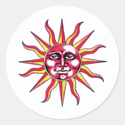 Tätowierungssymbol für coole Cartoon Runder Aufkleber (Vorderseite)