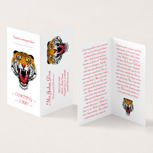 Tätowierungszeichen für Coolen Cartoon, die auf  Visitenkarten