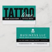 Tätowierungszeit-Verabredungskarte Terminkarte (Vorne/Hinten)