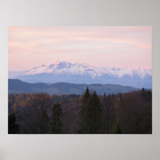 Tatras-Ansicht von Beskids Poster (Vorne)