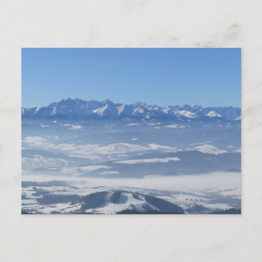 Tatras Winterblick auf Gorce Poster Postkarte (Vorderseite)