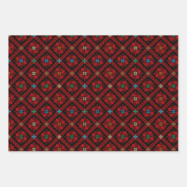 Tatreez Arab Thobe Henna Kunstwerk Muster Geschenkpapier Set