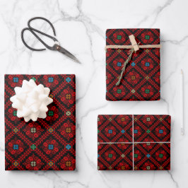 Tatreez Arab Thobe Henna Kunstwerk Muster Geschenkpapier Set