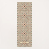 Tatreez pattern, beige geometric ornament yogamatte (Vorderseite)