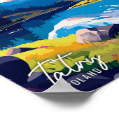 Tatry Poland Art Vintage Reise Illustration Poster (Ecke)