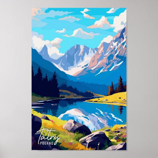 Tatry Poland Art Vintage Reise Illustration Poster (Vorne)