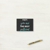 Tatsache: Sie sind die beste Freundin Post-it Klebezettel (Auf Schreibtisch)