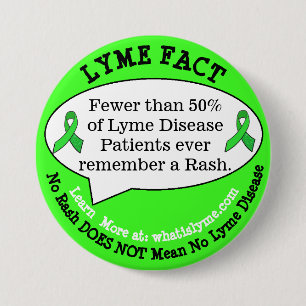Tatsachen-Buttons zur Lyme-Borreliose für Sensibil Button