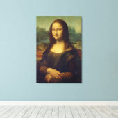 Tatsächliche Größe des Gemäldes von Mona Lisa in L Leinwanddruck (Insitu (Holzboden))