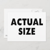 Tatsächliche Größe Postkarte (Vorne/Hinten)