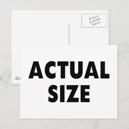 Tatsächliche Größe Postkarte (Vorne/Hinten)