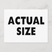 Tatsächliche Größe Postkarte (Vorderseite)