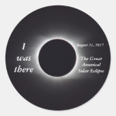 Tatsächliches Sonnenschutzbild 2017 Runder Aufkleber (Vorderseite)
