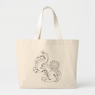 Tatsu Asiatischer Drache sind Fantasy-mythologisch Jumbo Stoffbeutel