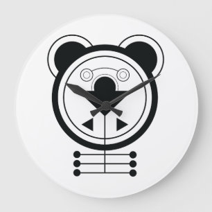 Tatsu-Drache Geometrischer Zodiakus Große Wanduhr