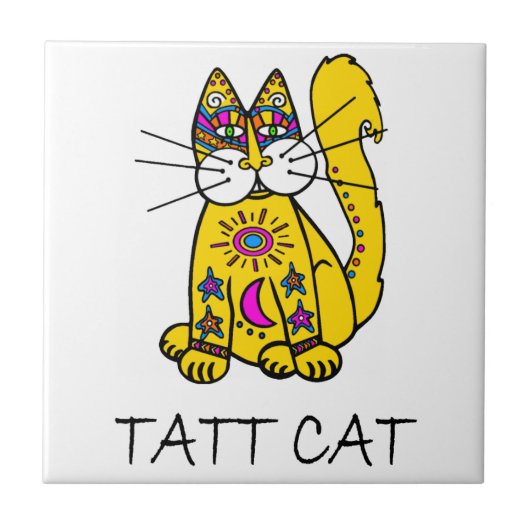 Tatt Cat Fliese (Vorderseite)