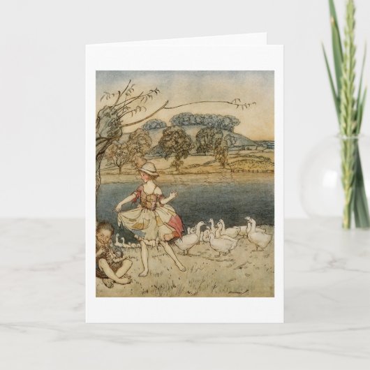 Tattercoats Tanzen, während der Gooseherd leitet Karte (Vorderseite)