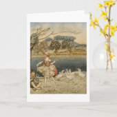 Tattercoats Tanzen, während der Gooseherd leitet Karte (Gelbe Blume)