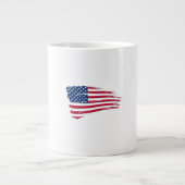 Tattered amerikanische Flagge Jumbo-Tasse (Vorderseite)