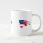 Tattered amerikanische Flagge Jumbo-Tasse (Rechts)
