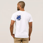 Tattered blauer Bandana T-Shirt (Schwarz voll)