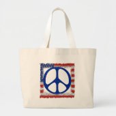 Tattered Friedensflagge Jumbo Stoffbeutel (Vorne)