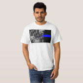 Tattered Maryland-Flaggen-dünn blaue Linie T - T-Shirt (Vorne ganz)