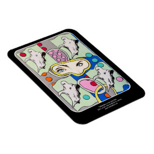 "Tattletales in the Spirit Box" Gemälde auf einem Magnet