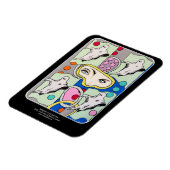 "Tattletales in the Spirit Box" Gemälde auf einem Magnet (Linke Seite)