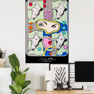 "Tattletales in the Spirit Box" Gemälde auf einem Poster