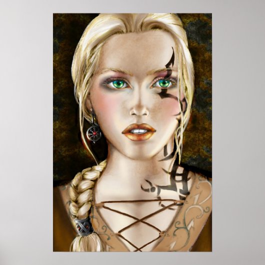 Tattoed Girl Mini Poster (Vorne)