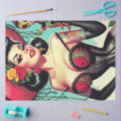 Tattoed Hexe-Button Seidenpapier (Basteln)