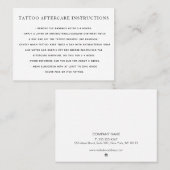 Tattoo Aftercare Instructions Business Card Visitenkarte (Vorne/Hinten)