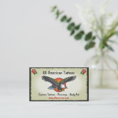 Tattoo American Eagle Business Cards Visitenkarte (Stehend Vorderseite)