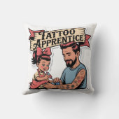 Tattoo Apprentice - Niedlicher Cartoon Vater & Toc Kissen (Rückseite)