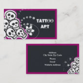 Tattoo Art Business Cards - Skulls Visitenkarte (Vorne/Hinten)
