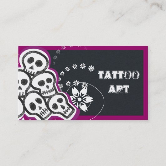 Tattoo Art Business Cards - Skulls Visitenkarte (Vorderseite)