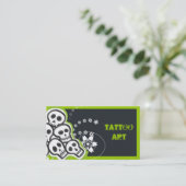 Tattoo Art Business Cards - Skulls Visitenkarte (Stehend Vorderseite)