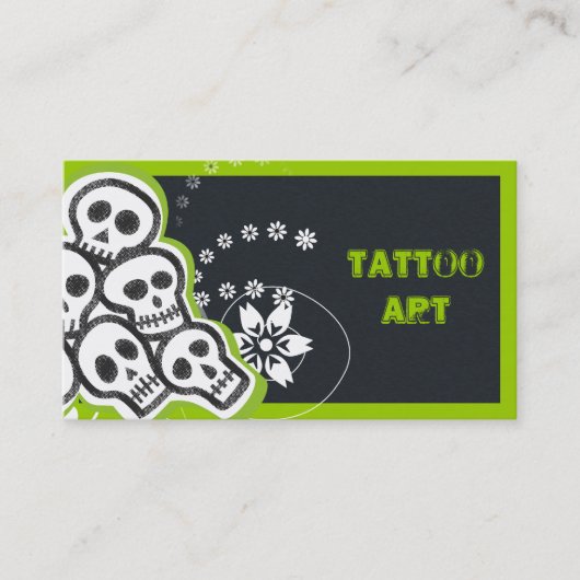 Tattoo Art Business Cards - Skulls Visitenkarte (Vorderseite)