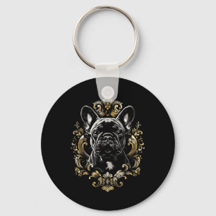 Tattoo Art French Bulldog Barock French Bulldog Schlüsselanhänger