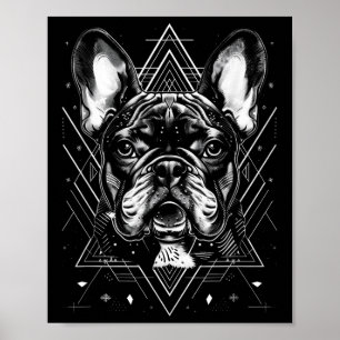 Tattoo Art French Bulldog Geometrie Bulldog Art _1 Poster
