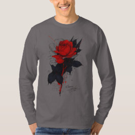 Tattoo Art Rose Langarmshirt T-Shirt