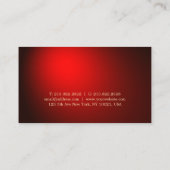 Tattoo Artist Art Creative Black Red Tattooist Visitenkarte (Rückseite)